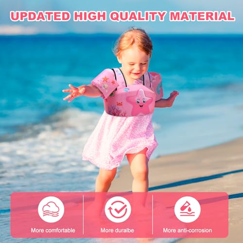 Toddler Floaties Kids Swim Vest for 22-66 Pounds Boys-Girls Water Wings Kids Pool Floaties for 2-6 Years Old Child Swim Le...