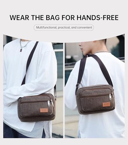 Portable Sling Backpack for Men Mens Crossbody Shoulder Bag for Travel Hiking Daypack