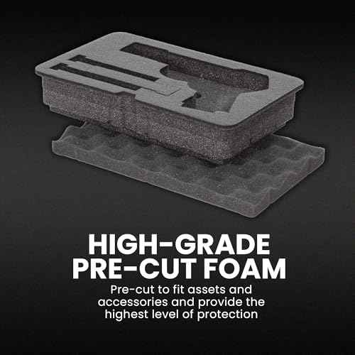 NANUK 909 Classic Hard Case with Custom Foam Insert, IP67 Waterproof & Crushproof, Rugged Construction for Ultimate Protection, Made in North America ? (12.6¡± x 9¡± x 4.4¡±)