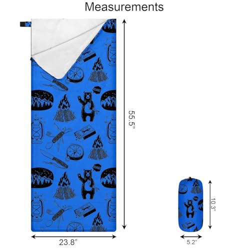 KidzAdventure Ultralight 3 Season Kids Sleeping Bag | 50F- 70F Indoor/Outdoor Sleeping Bag for Boys, Girls, Toddlers and Y...