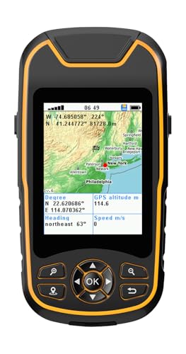 Handheld GPS for Hiking, Rugged and Waterproof Handheld GPS Navigator, 3.2" Sunlight Readable Screen, Compact Satellite Ha...