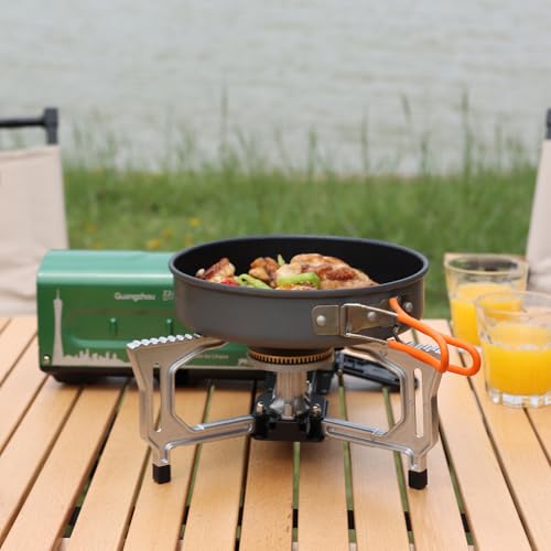INFOOD Portable Butane Gas Camping Stove - 7500 BTU Compact Folding Design with Carry Bag for Backpacking, RV Trips, Picni...