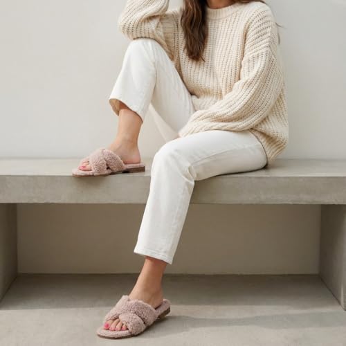 CUSHIONAIRE Women's Visa cozy slide sandal +Memory Foam, Wide Widths Available