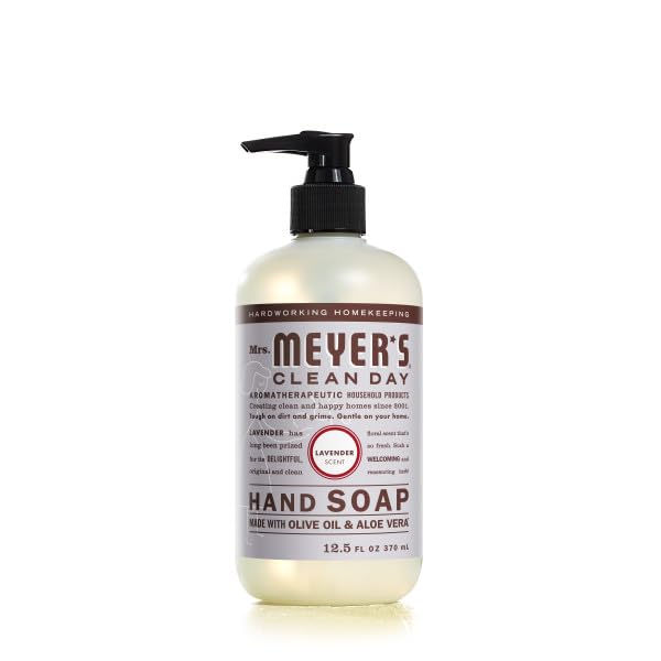 Mrs. MEYER'S Clean Day Liquid Hand Soap 6 Pack Variety Pack, Clementine, Basil, Lavender, Rain Water, Oat Blossom, Lemon Verbena, 12.5 OZ Each, 1 CT