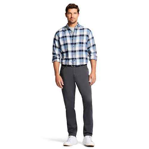 IZOD Men's Saltwater Stretch Twill 5 Pocket Straight Fit Chino Pant