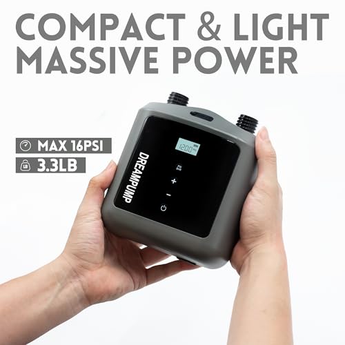 Portable Paddle Board Pump, Electric SUP Air Pump, High Pressure Inflator Rechargeable Battery-Powered for Inflatable Stan...