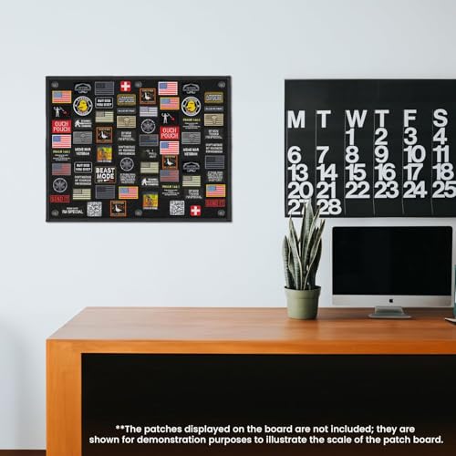 Tactical Patch Board (30" x 24") | Morale Patch Hanging Wall Panel Display Holder for Military, Army, Combat, Uniform, Mor...