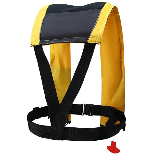 Manual Inflatable Life Jackets for Adults Life Vests PFD Low Profile Load Capacity Up to 330lbs