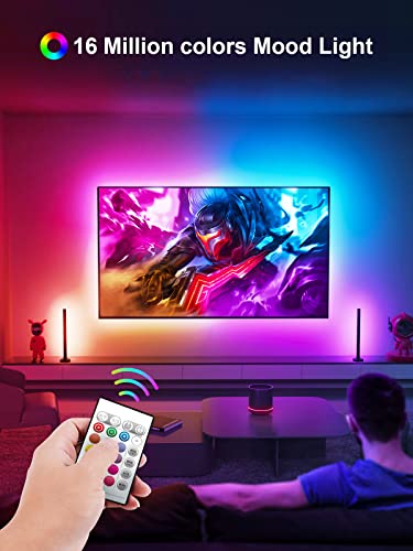 KANTUTOE LED Lights for TV, 16.4ft LED Lights for 45-75 Inch TVs, RGB TV Backlight Behind, Music Sync Bluetooth APP & Remo...