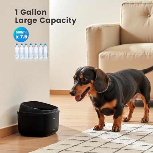 Gardner Pet Dog Bowls 1 Gallon Pet Water Fountain, Vortex Dog Water Bowl Dispenser, Ultra Quiet Automatic Cat Fountain wit...