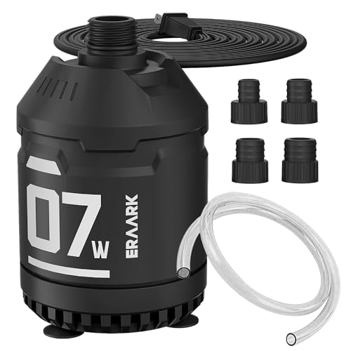 ERAARK 160GPH 7.5W Submersible Water Pump Ultra Quiet Small Fountain Pump for Aquariums, Fish Tank, Pond, Hydroponics