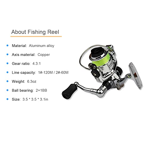 Lixada Fishing Rod Reel Combo Mini Pen Fishing Pole Kit Telescopic Fishing Rod Spinning Reel Combo Kit