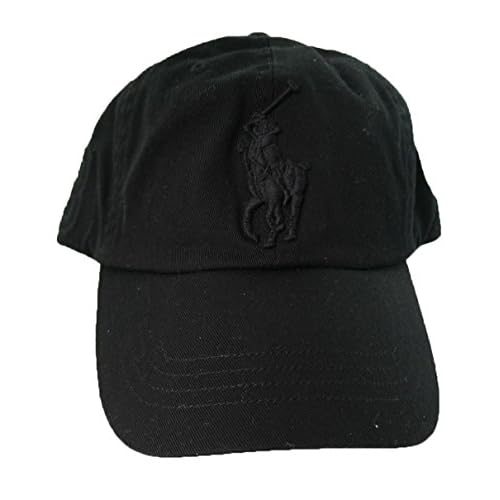 Polo Ralph Lauren Men Big Pony Logo Hat (Black / Black Pony)