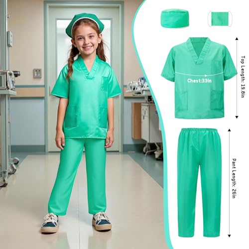 LOYO Kids Role Play Dress Up Clothes for 3-8 Years Old Play, 4 Sets Astronaut/Doctor/Fireman/Construction Costume for Kids...