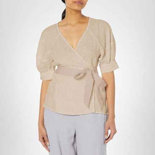 CLUB MONACO Women's Puff SLV, Natural/Naturel, Large