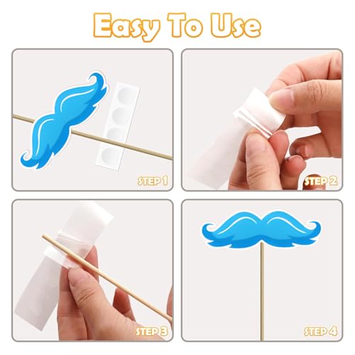80s Photo Booth Props, Tumwisk 30PCS 80s Party Decorations, Back to 1980s Birthday Photo Booth Props，Funny Selfie Props fo...