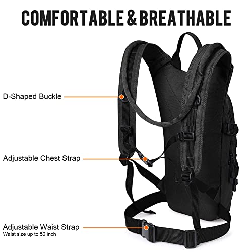 G4Free Outdoor Tactical Backpack with G4Free Hydration Pack Sports Runner Hydration Backpack