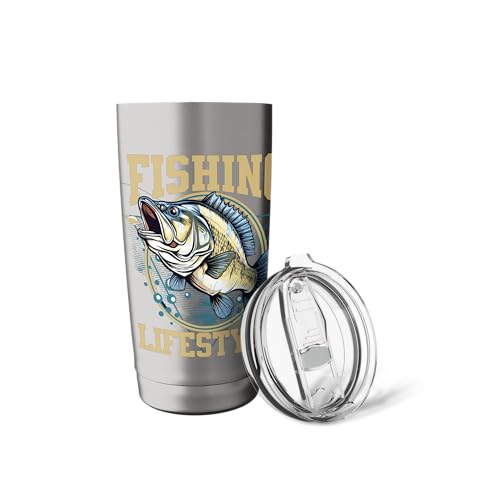 Bass Angler Fishing Lifestyle Freshwater Adventure Stainless Steel Insulated Tumbler