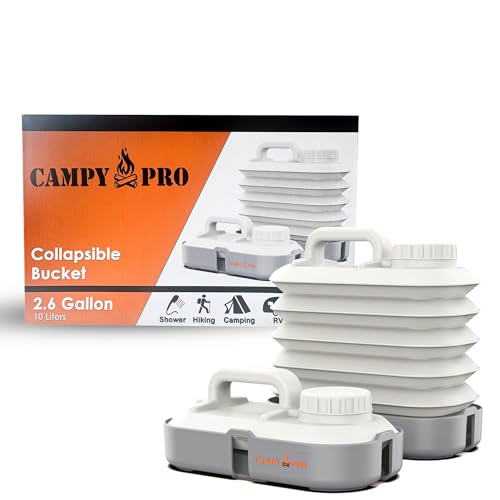 Campy Pro Collapsible Water Bucket, BPA Free Water Jug, Camping Water Bottle, Portable Water Tank for Outdoor, Gardening, ...