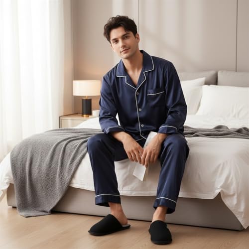 Takeaslip Mens Memory Foam Slippers Lightweight House Shoes for Indoor Outdoor Travel