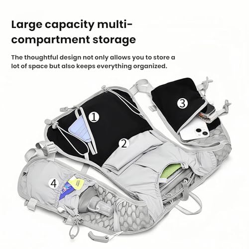 Running Hydration Vest Backpack，Lightweight Hydration Backpack with 2L Water Bladder for Wen and Women, Running Vest with ...