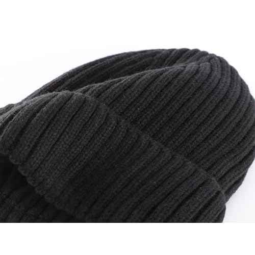 Connectyle Fleece Lined Cuffed Beanie Hat for Men Women Knitted Winter Wool Beanies Skull Cap Warm Watch Hat