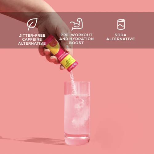 Hydrant - Energy Electrolyte Powder, Raspberry Lemonade Flavor, 30 Caffeine & L-Theanine Energy Hydration Stick Packs - Lo...
