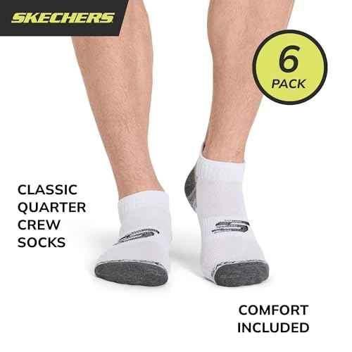 Skechers Men's 6 Pack Quarter Crew Socks