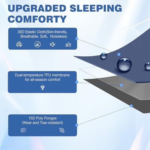 OUTSKIRT Ultralight Self Inflating Sleeping Pad, 4" Thick Camping Mattress with Pump Pack, 9.5 R-Value Insulated Sleeping ...