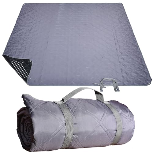 ALLBFENG Waterproof Picnic Blanket 80 * 60 in Portable with Carry Strap for Beach Mat or Family Outdoor Camping Party, Par...