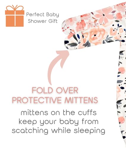 Vollmic Baby Sleep Sack 0-12 Months Newborn Sleeping Bag 100% Cotton Wearable Blanket 0.5 TOG 2 Packs