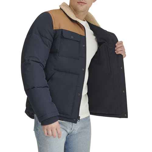 Levi's mens Woodsman Sherpa Collar Puffer Jacket (Regular and Big & Tall Sizes)