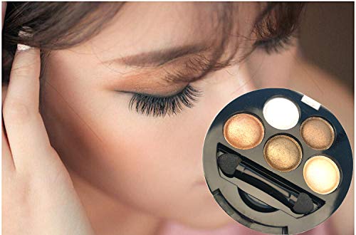 Mallofusa 5 Colors Professional Eye Shadow Palette Eyeshdow Powder Metallic Shimmer Fashion Eye Makeup Charming Highlight Look (