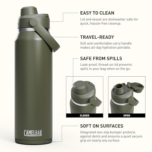 CamelBak Thrive Chug Insulated Stainless Steel Water Bottle Moss, 32oz
