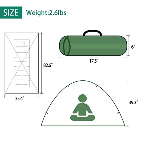 Sutekus Camping Tent Lightweight Backpacking Tent Camouflage Outdoor Equipment for Camping Hiking Biking Trip Upgraded Lar...