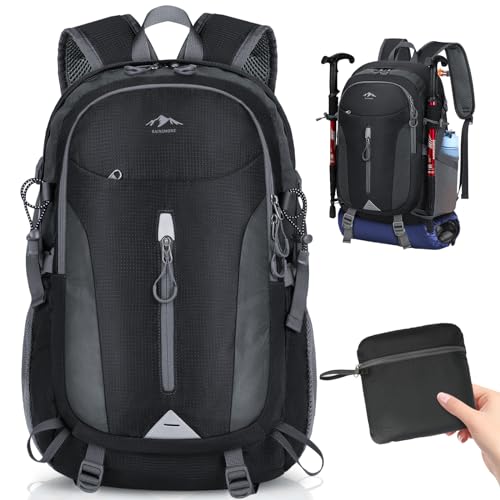 RAINSMORE Hiking Backpack 40L Lightweight Packable Camping Backpack Waterproof Travel Daypack Men Women Hiking Daypack