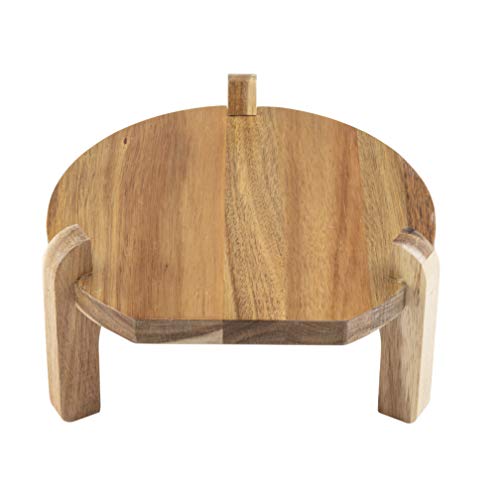 TableCraft 10757 Acacia Beverage Dispenser Stand, Wood Base for Easy Pouring, Fits BDG1000, BDG2000, BDG3000, 10090 and 10...