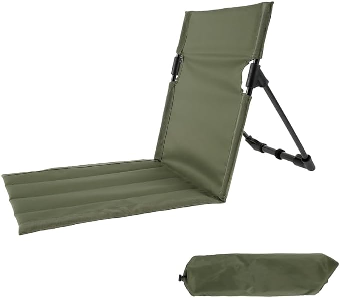 JQlabeit Ultra-Light Folding Camping Chair with Backrest,Outdoors Relaxing Floor Seat for SwimmingPool Beach Lawn Picnic R...