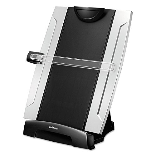 Fellowes Office Suites Desktop Copyholder with Memo Board, Black/Silver (8033201), 15" x 10.3" x 6"