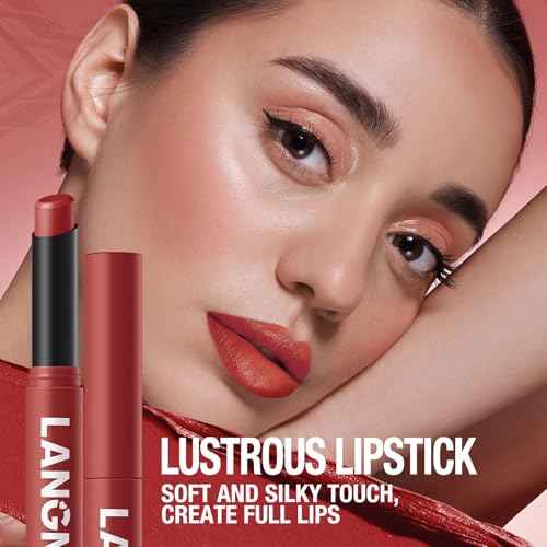 Jolilab 12Pcs Velvet Matte Lipstick Nude Matte Soft Dark Color Stick High Pigmented Long-Lasting Waterproof Lip Stick Lip Balm Beauty Cosmetics Gift for Girls and Women(01#-12#)