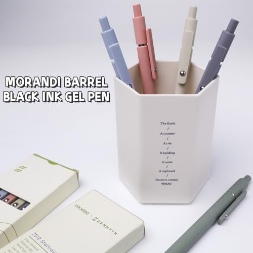 UIXJODO Gel Pens, 5 Pcs 0.5mm Black Ink Pens Fine Point Smooth Writing Pens, High-End Series Pens for Journaling Note Taki...