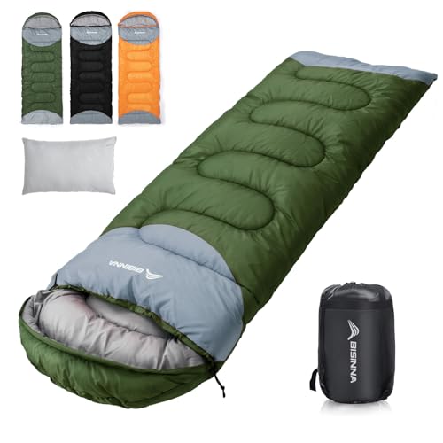 BISINNA 0 Degree Winter Sleeping Bags(480GSM) for Adults-Cold Weather Camping Sleeping Bag-Comfortable Warm Portable Sleep...