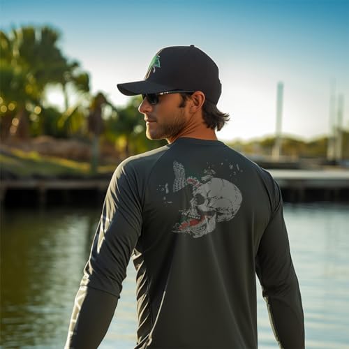 Palmyth Fishing Shirts for Men Long Sleeve UPF 50+ T Shirt Sun Protection Tee