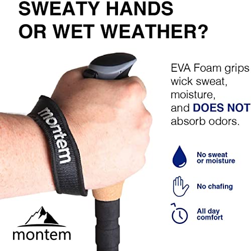 Montem Ultra Light 100% Carbon Fiber Trekking, Walking, and Hiking Poles - One Pair (2 Poles) - Ultra Light, Quick Lockin...