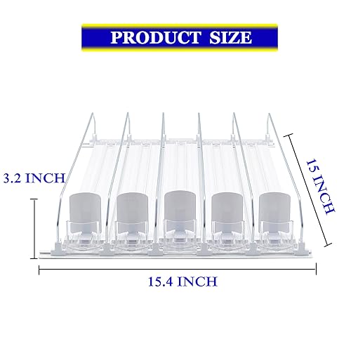 AMLLLC Drink Dispenser for Fridge,Automatic Pusher Glide Soda Can Dispenser for Refrigerator and Adjustable Width - Storag...
