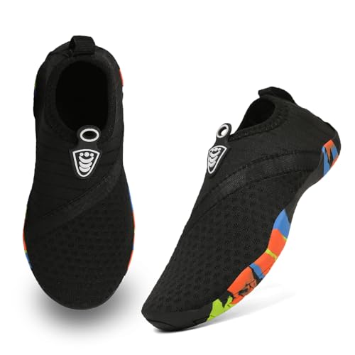 QPT Water Shoes for Toddler Kids Boys Girls Barefoot Aqua Socks Quick-Dry Beach Swim Outdoor Sports Shoes