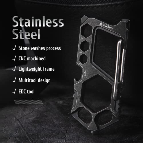 Carabiner Keychain Stainless Steel Multitool - 11 in 1 Tactical Emergency Survival Gear - Glass Breaker,Bottle Opener, Wre...