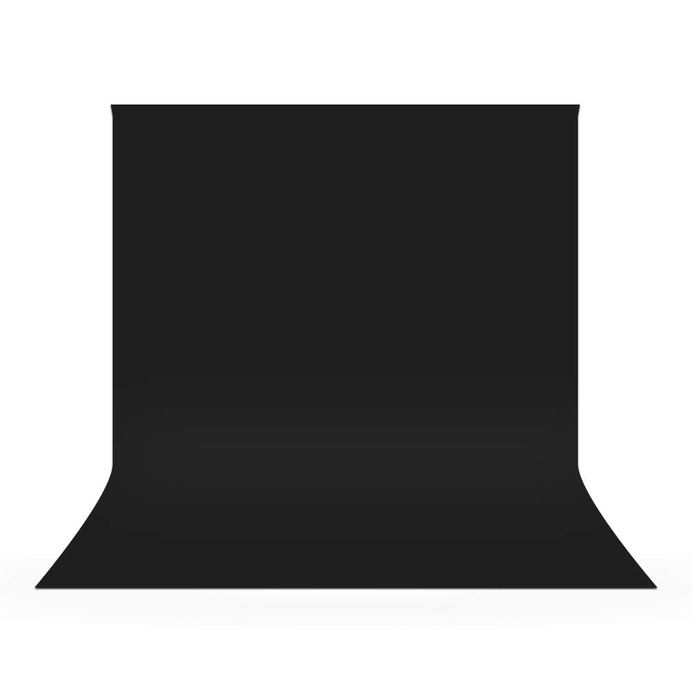 Utebit 5X6.5Ft Black Backdrop Curtain - Chroma Key Background For Photography & Professional Photo Backdrop For Photo Video Stud