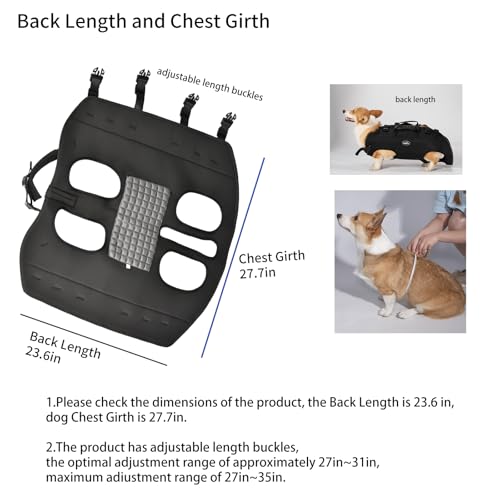 wakytu Dog Backpack Carrier for Medium Dogs Emergency Backpack, Old, Disabled, Joint Injuries, Arthritis, Rehabilitation C...