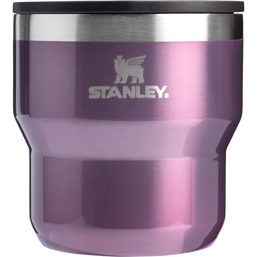 STANLEY Stay-Hot Stacking Camp Cup 10 oz | Press In Drink Through Lid | Cup for Coffee, Tea and Drinks | Insulated Stainless Steel Coffee Mug | BPA-Free | Wisteria Shine